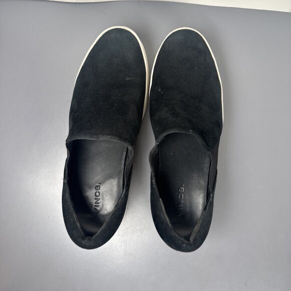 Vince Warren‎ Slip-On Platform Sneaker Women's Size US 8 M/ EUR 38 Black Suede - Picture 7 of 11